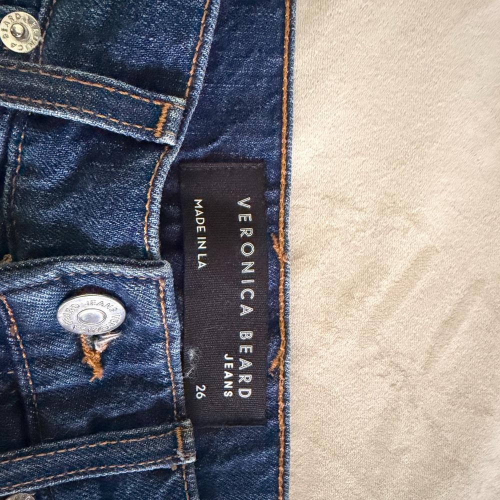 Veronica Beard Wide Leg Dark Jeans